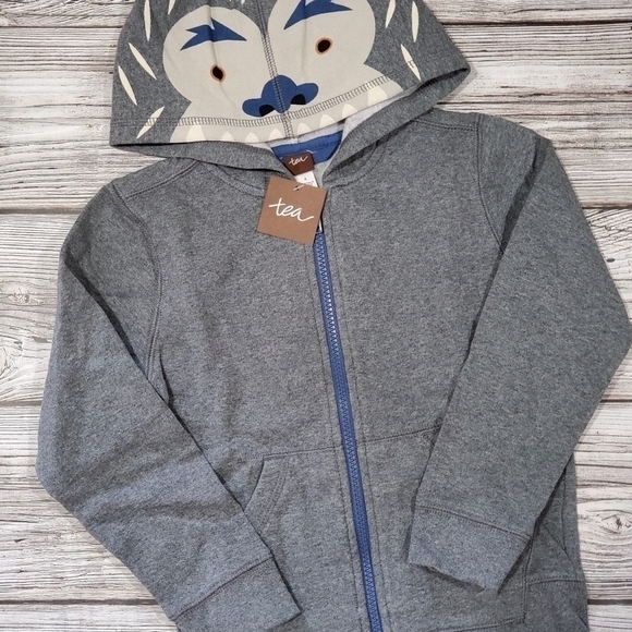 Tea Collection Yeti Zip Up Hoodie Size 4 NWT - Picture 4 of 8